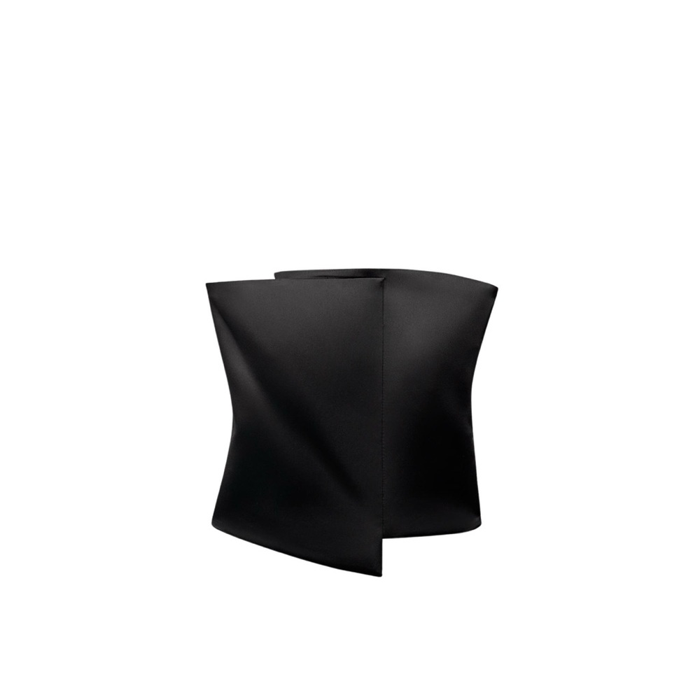 Satin strapless top